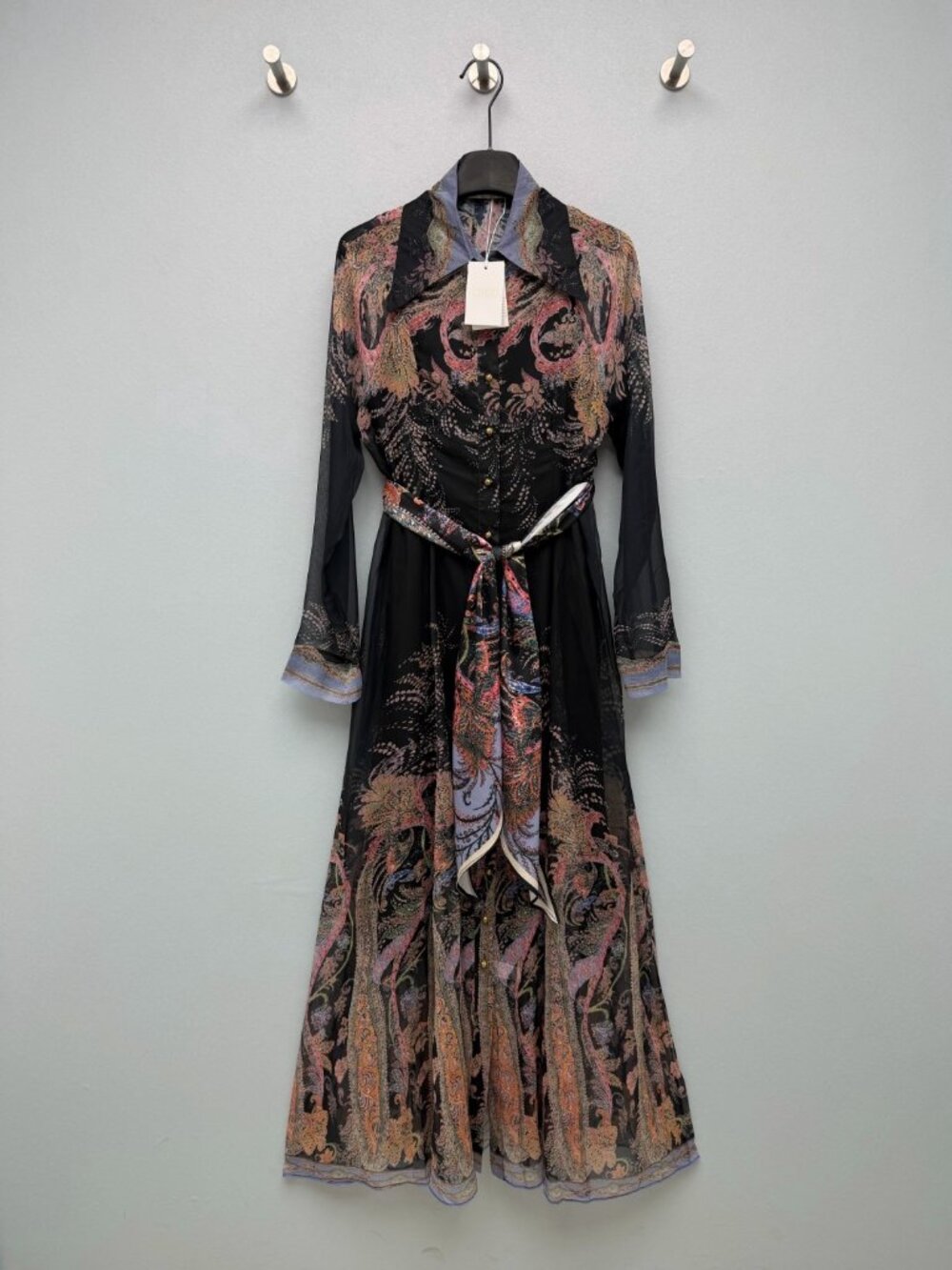Zimmermann Paisley-Print Long Shirt Dress